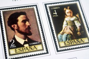 COLOR PRINTED SPAIN 1944-1975 STAMP ALBUM PAGES (100 illustrated pages)