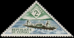 Congo Republic J36 - Mint-NH - 2fr Canoe (1961)