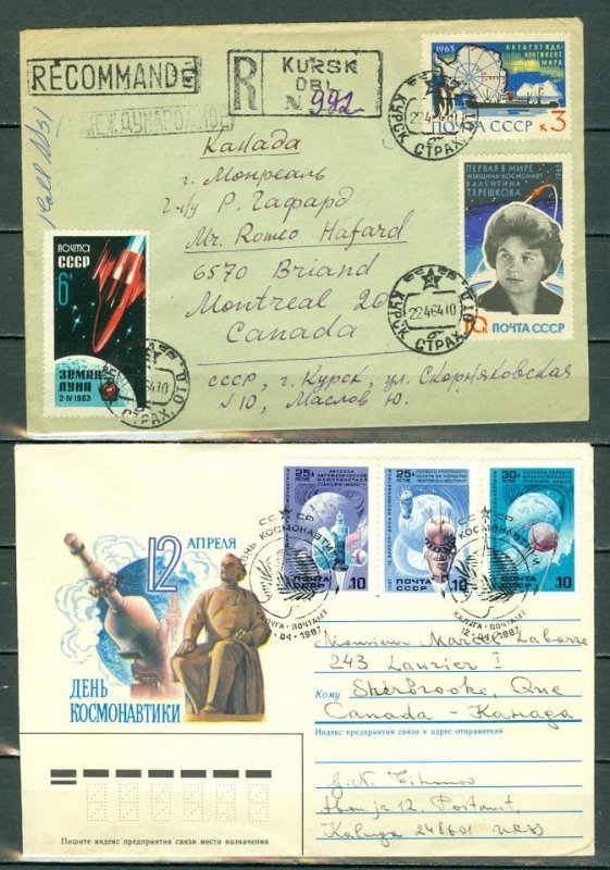 RUSSIA SPACE-AIR LOT of (2) COVERS incl. (1)  REGISTERED