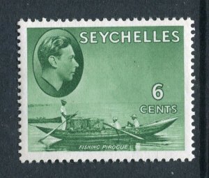 SEYCHELLES; 1938 early GVI Pictorial issue fine Mint hinged Shade of 6c. value
