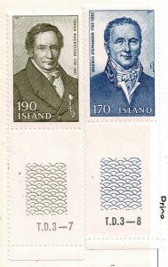 Iceland #539-40 MNH with long tabs