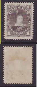 Newfoundland-Sc#42- id24-unused og hinged  1c grey  brown Prince of Wales-1880-