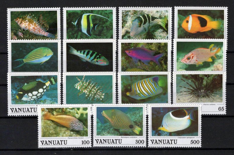 Vanuatu 442-456 MNH Marine Life Fish ZAYIX 0624S0184