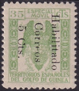 Spanish Guinea 1940 Sc 284 MNG(*) damaged overprint
