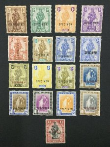 MOMEN: MALTA SG #123s-139s 1922-26 SPECIMEN MINT OG H LOT #191525-486