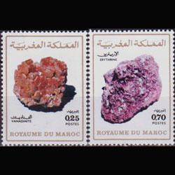 MOROCCO 1974 - Scott# 313-4 Minerals Set of 2 NH