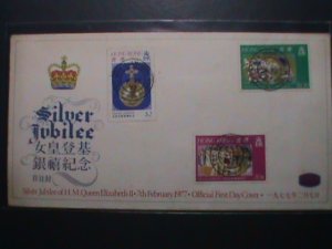 ​HONG KONG -1977-SC#335-7   25TH ANNIVESARY-SILVER JUBILEE FDC VERY FINE