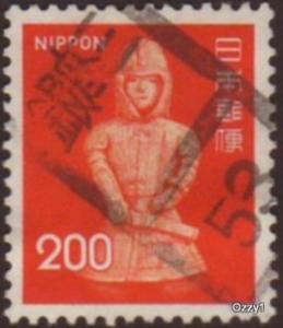 Japan 1971 SG#1243 200y Red Onjo Bosatsu Statue USED.