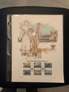 Isle of Man Steam packet company FDC panel big size, plastic holder