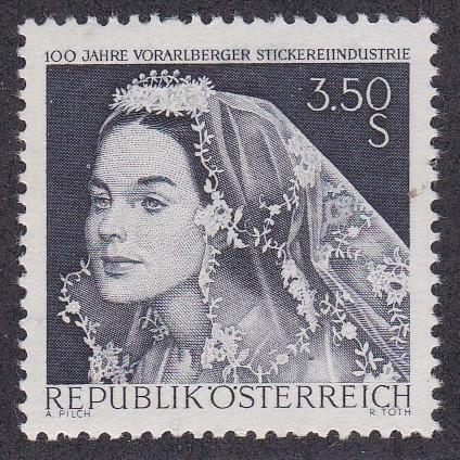 Austria # 811, Bride with Lace Veil, NH