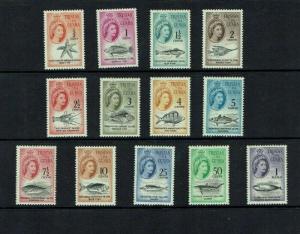 Tristan da Cunha: 1964 Decimal Currency definitive set. Mint lightly hinged