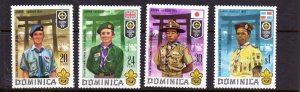 DOMINICA #324-327 1971 13TH BOY SCOUT JAMBOREE MINT VF NH O.G