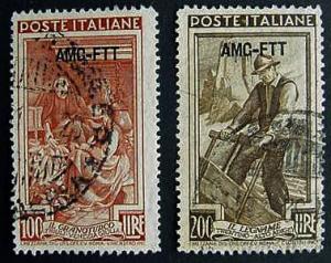 Italy, Offices Abroad, Trieste, Scott 107-108, Used