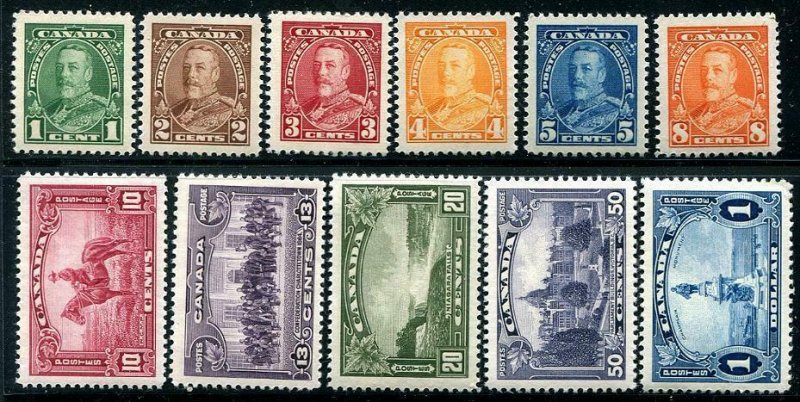 HERRICKSTAMP CANADA Sc.# 217-27 1935 KG V Stamps MInt NH Cat. Value $200.00