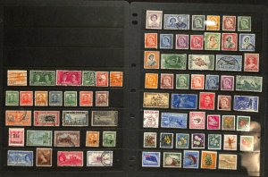 New Zealand Stamp Collection on 4 Pages, #167..716 Used, 1920-1980 (CU)