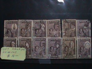 ​MALAYSIA STAMPS: 1957 SC#102-VERY OLD USED SETS STAMP. VERY RARE