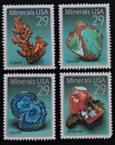 US #2700-03, MNG MINT NO GUM  Singles 1992 Minerals 29c