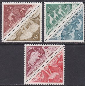 Chad Sc #J23-J28 Mint Hinged pairs