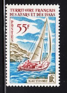 Afars & Issas 1970 MNH Scott #346 55fr Sailboat