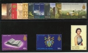 Pitcairn Islands 1969-75 QEII Definitives set complete superb MNH. SG 94-106b.