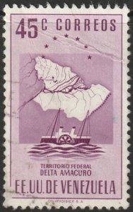 Venezuela 1951 Sc 553 used large crease