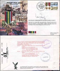 JS45/16BC Victory in Europe sign Lieutenant Commander Ian Edward Fraser VC (W)