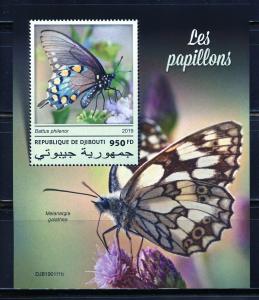 DJIBOUTI  2019  BUTTERFLIES SOUVENIR   SHEET  MINT NH