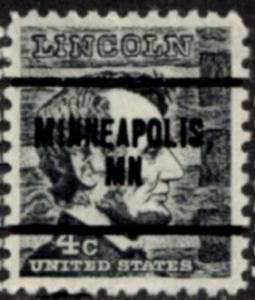US Stamp #1282x281 - Abraham Lincoln - Prominent American Issue Precancel