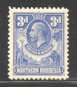 Northern Rhodesia Scott 5 Unused LHOG - 1925 3p King George V - SCV $4.50