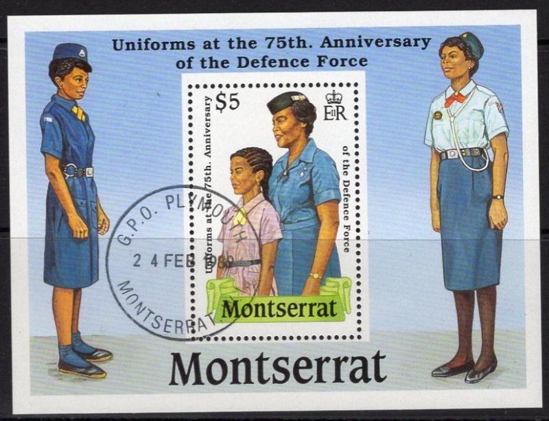 MONTSERRAT SGMS787 1989 DEFENCE FORCE FINE USED