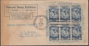 February 10th 1934 National Stamp Expo N.Y Byrd FDC First Day Cover Sc# 735