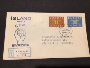 Iceland 1963 Europa first day cover Ref 60356