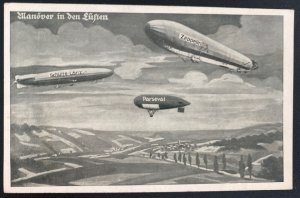 1915 Rees Feldpost Germany Picture Postcard Cover To Saar Zeppelin Maneuvers