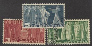 Switzerland SC#284a-286a Used w/ 2 Mint  F-VF SCV$25.00...Nice Stamps!