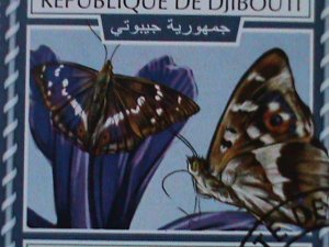 DJIBOUTI 2017-SC#1318-BEAUTIFUL LOVELY BUTTERFLIES CTO SHEET-VF LAST ONE