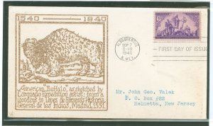 US 898 1940 3c Coronado's Expedition of Discovery (single) on an addressed first day cover with an Albuquerque Philateli...