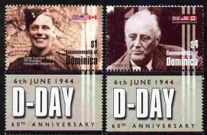 DOMINICA - 2004 - D-Day, 60th Anniv  - Perf 2v Set - Mint Never Hinged