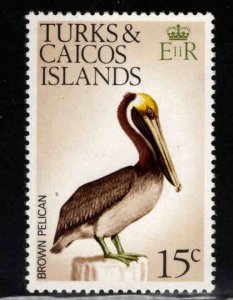 Turks and Caicos Islands Scott 274 MNH** Brown Pelican Bird  wmk 314