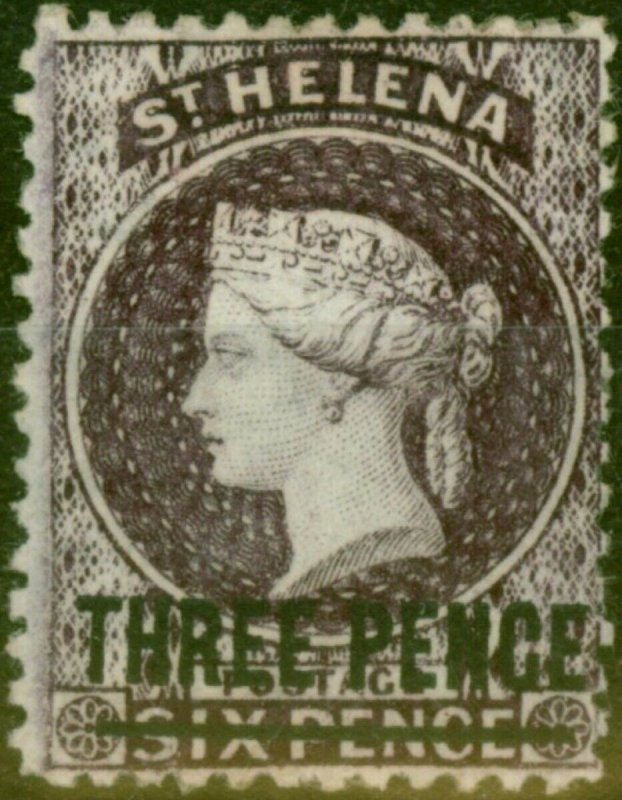 St Helena 1873 3d Deep Dull Purple SG12 Type A Fine Mtd Mint