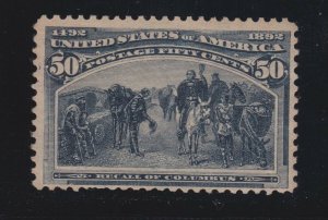 US 240 50c Columbian Exposition Mint F-VF OG VLH SCV $425
