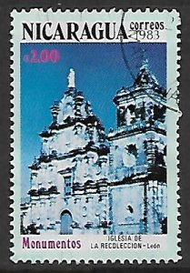 Nicaragua # 1239 - La Recolection Church - used.....{KBrS}