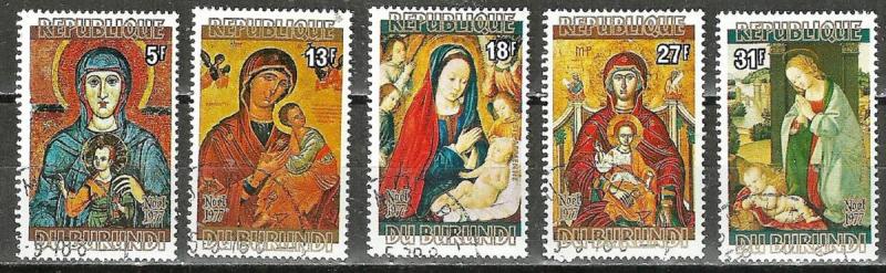 BURUNDI 1977 EARLY CHRISTIAN ART Christmas Stamp Set WYSIWYG Lot (TA2161734)