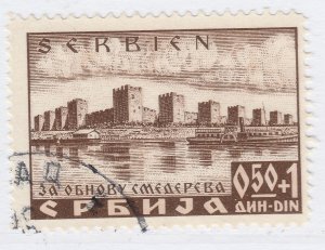 German Occupation SERBIA 1941 0.50+1d Used Stamp A30P15F41809-