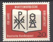 Germany 1962 Scott 851 mnh scv $0.30 Less 20%= $0.24 BIN