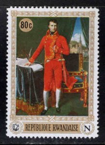 RWANDA Scott 321 Unused Napolean pose painting stamp