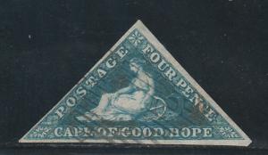 CAPE OF GOOD HOPE 1853 TRIANGLE 4D LIGHT BLUED PAPER