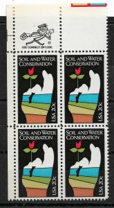 US 1984 ,Soil & Water Zip Block,Sc # 2074,VF MNH**OG