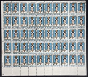 Scott 1190 NURSING Sheet of 50 US 4¢ Postage Stamps MNH 1961