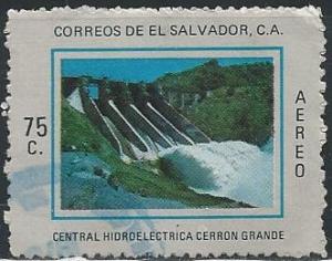 El Salvador C401 (used) 75c hydroelectric dam