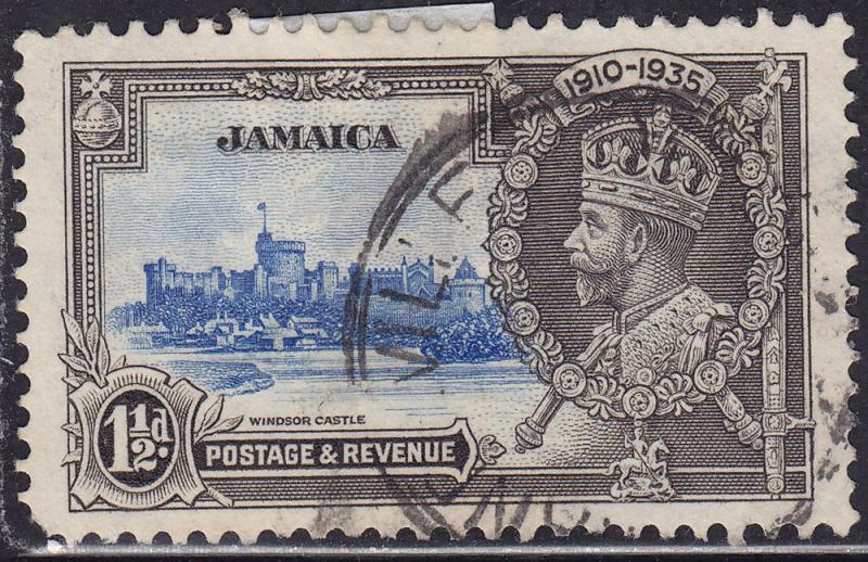 Jamaica 110 Windsor Castle & KGV 1932